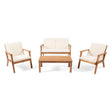 Avacyn - Outdoor Acacia Wood 4 Seater Chat Set With Cushions - Best Buy Furniture