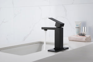Single Handle Bathroom Sink Faucet with Pop-Up Drain (with Overflow)