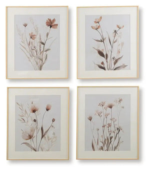 Chettings - Wall Art Set (Set of 4) - Beige / Gray / Blush - Best Buy Furniture