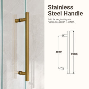 56"-60"W x 72"H Frameless Single Sliding Shower Door