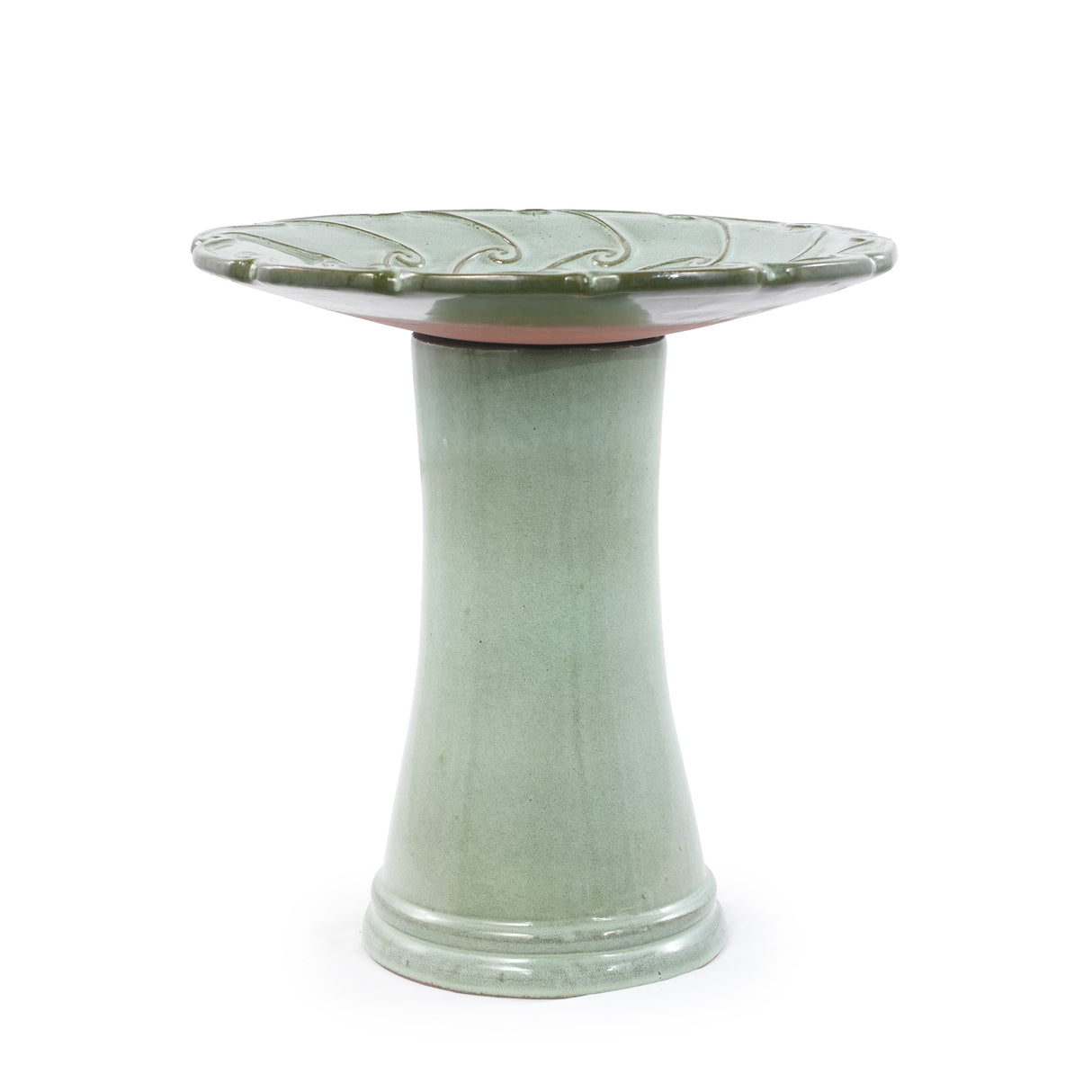 Handmade Glazed Ceramic Bird Bath