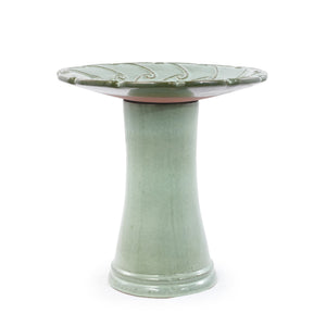 Handmade Glazed Ceramic Bird Bath