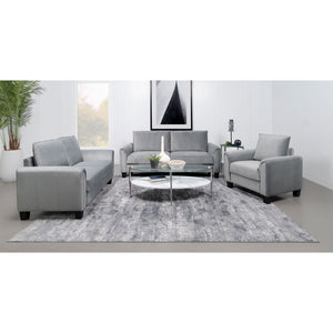 Dixon - Upholstered Rolled Arm Accent Chair - Gray