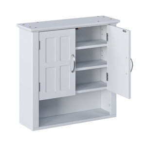 Multi Functional Wall Mounted Cabinet With Adjustable Shelves For Bathroom