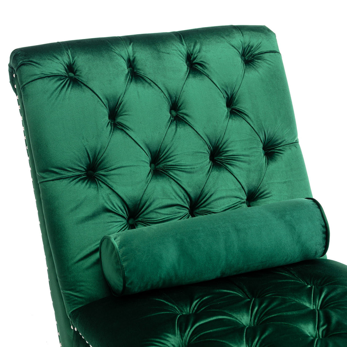 Chaise Lounge Indoor, Button Tufted Upholstered Chaise Lounge Chair With Pillow
