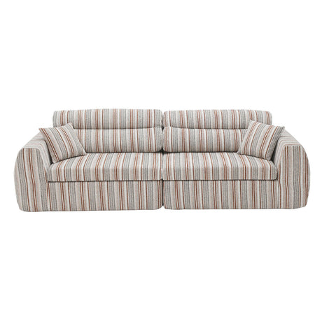 3 Seater, Couch With Throw Pillows For Living Room