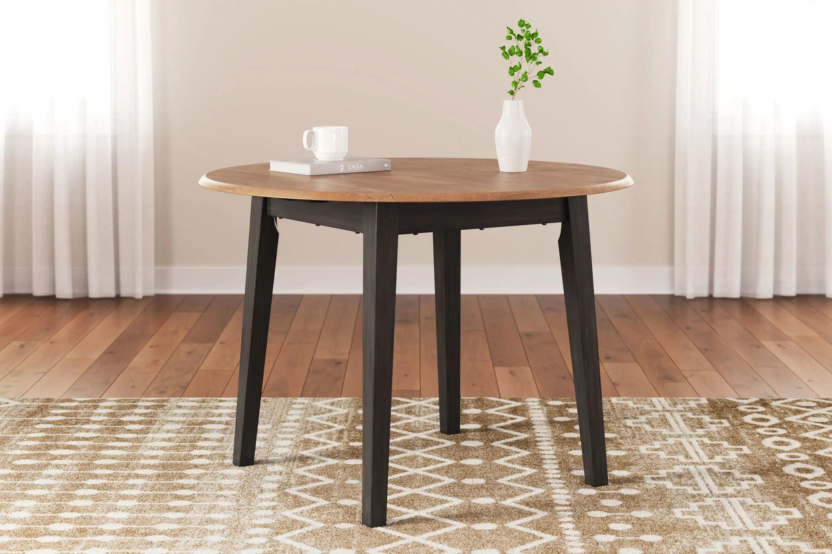 Gesthaven - Round Dining Room Drop Leaf Table - Best Buy Furniture