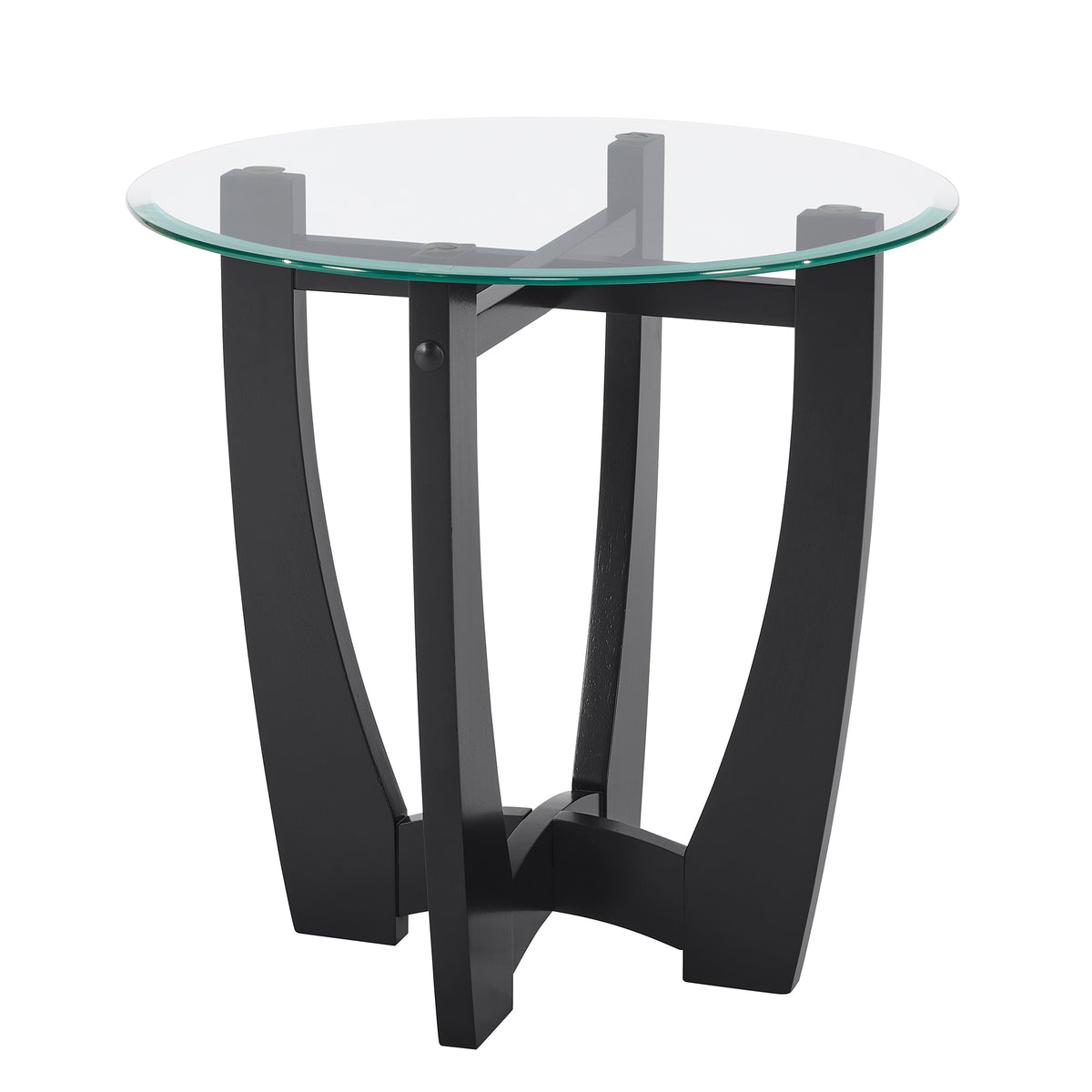23.5 Inch Round Glass Coffee Table