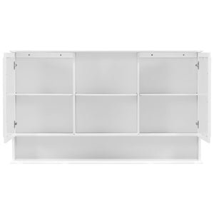 Double Sink Bathroom Vanity Set With Wall Mount Mirror Cabinet