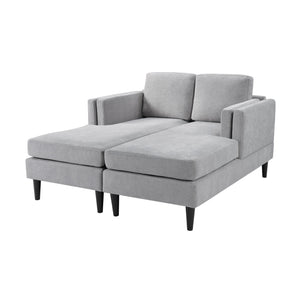 Chaise Lounge Sofa Bed With Dual Layer Armrests For Living Room