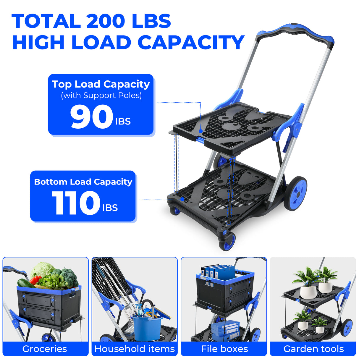 2-Tier Folding Cart