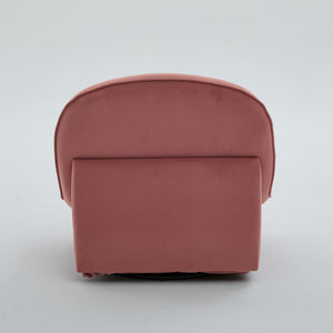Pumpkin Shaped Swivel Accent Chair, 360 Degree Rotation For Living Room