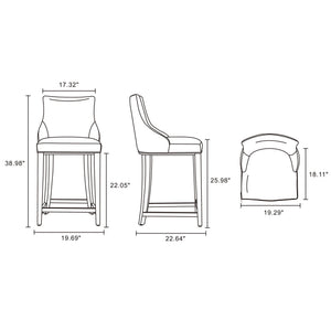 Shubert - Counter Stool - Ivory