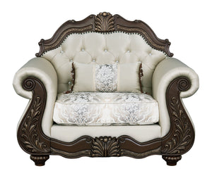 Pierce - Chair With Pillow - Beige / Cherry - Best Buy Furniture