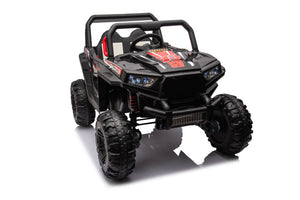 12V7A*2 30W*4 Four-Wheel Drive Seat One Button Start, Forward And Backward, High And Low Speed, Music, Front Light, Power Display, Two Doors Can Open, 2.4G R / C, Seat Belt Four Wheel Absorber