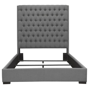 Copper - Tufted Upholstered Panel Bed