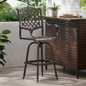 Cast Aluminum Bar Stool - Copper - Best Buy Furniture
