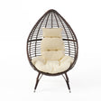 Cutter Teardrop Patio Chair With Water Resistant Cushion - Multi / Brown / Beige - Best Buy Furniture