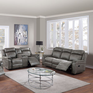 Contemporary Living Room Set, Horizontal And Vertical Tufting