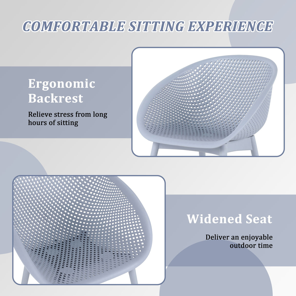 4 Pack Lounge Chair Set With Long Table