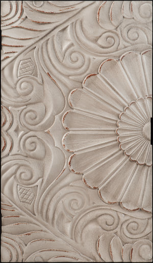 Hand-Carved Accent Cabinet with Drawer and Doors