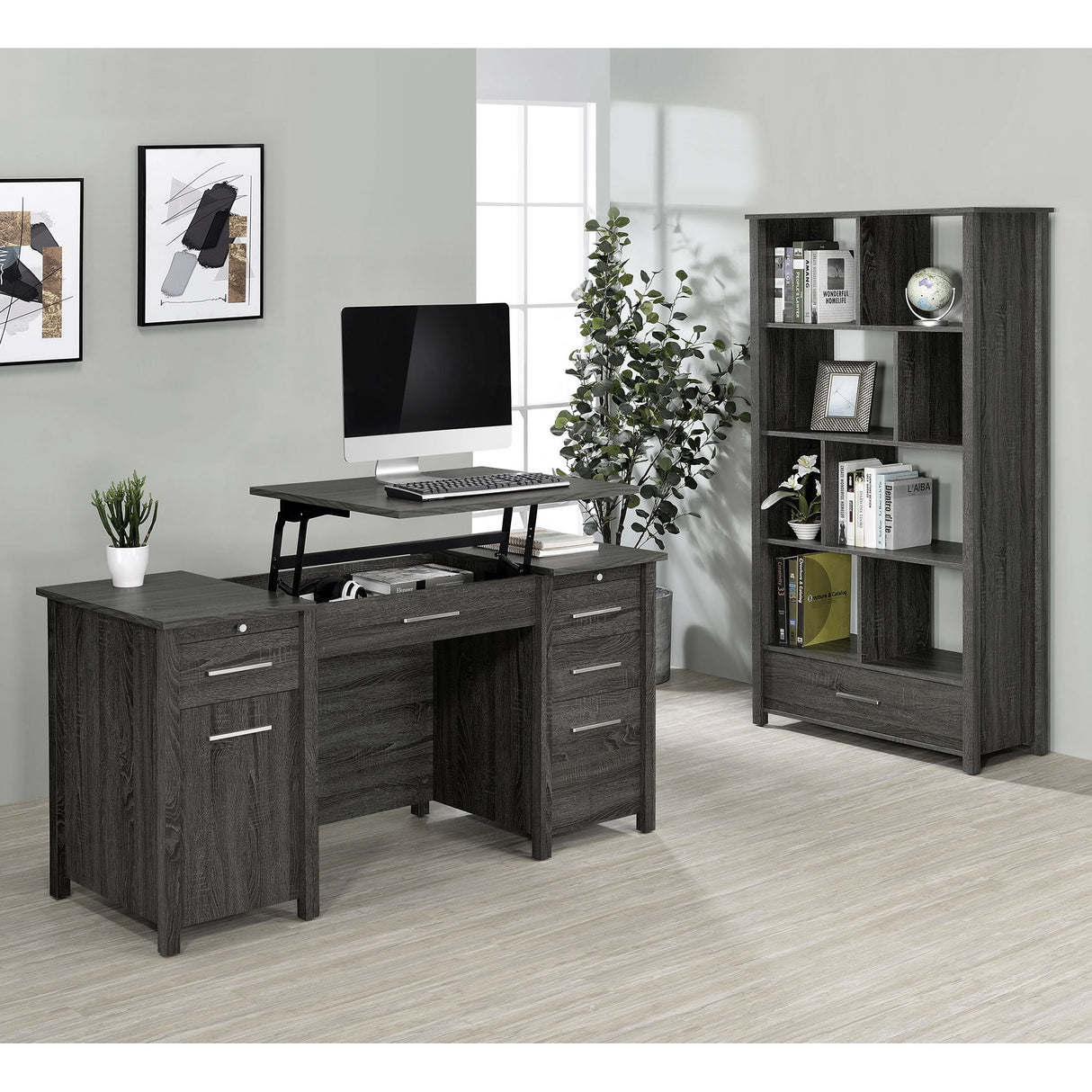 Rayna - 4 Drawer Office Desk With Lift-Top