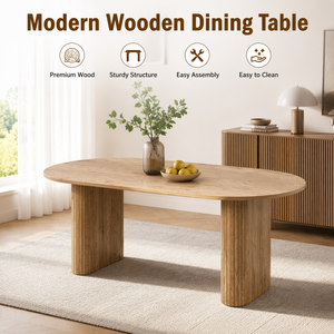 70.8" Oval Dining Table for 4-8