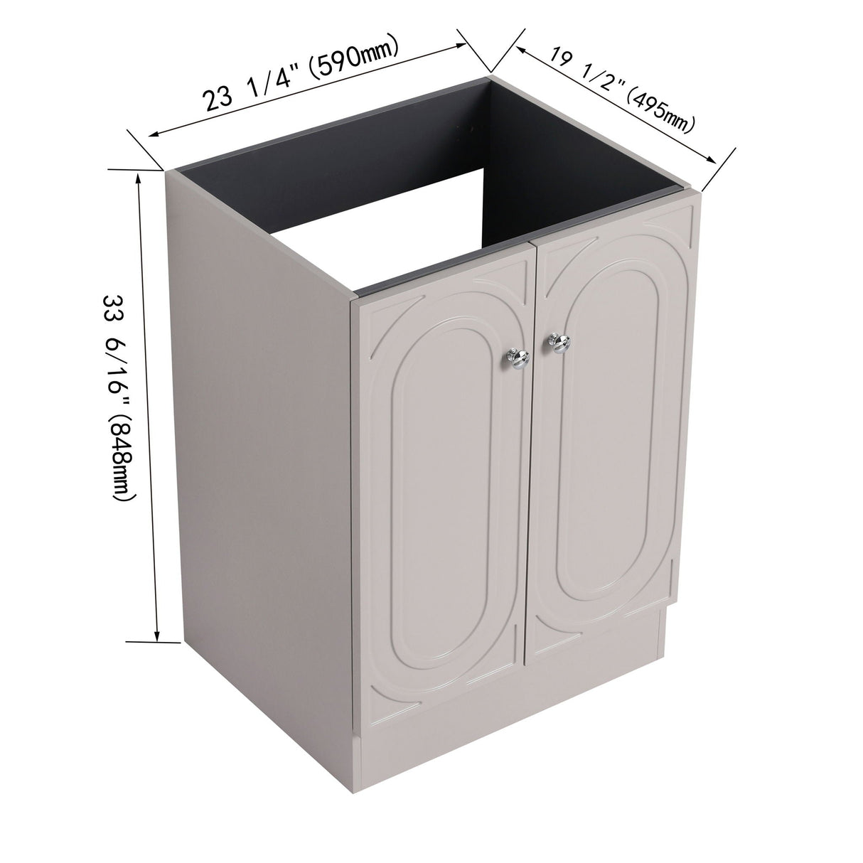 Modern Freestanding Bathroom Vanity With Soft Close Cabinet Doors