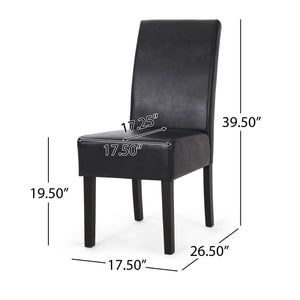 Contemporary Dining Chair With Rubberwood Legs (Set of 2)