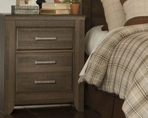 Juararo - Two Drawer Night Stand - Dark Brown - Best Buy Furniture
