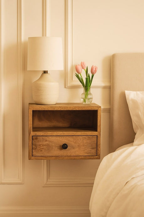 Solis - 1 Drawer Wall Mounted Nightstand
