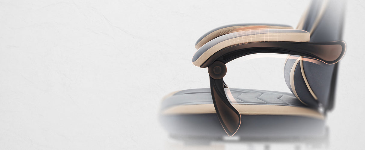 Gaming Chair with Footrest and Massage Lumbar Support