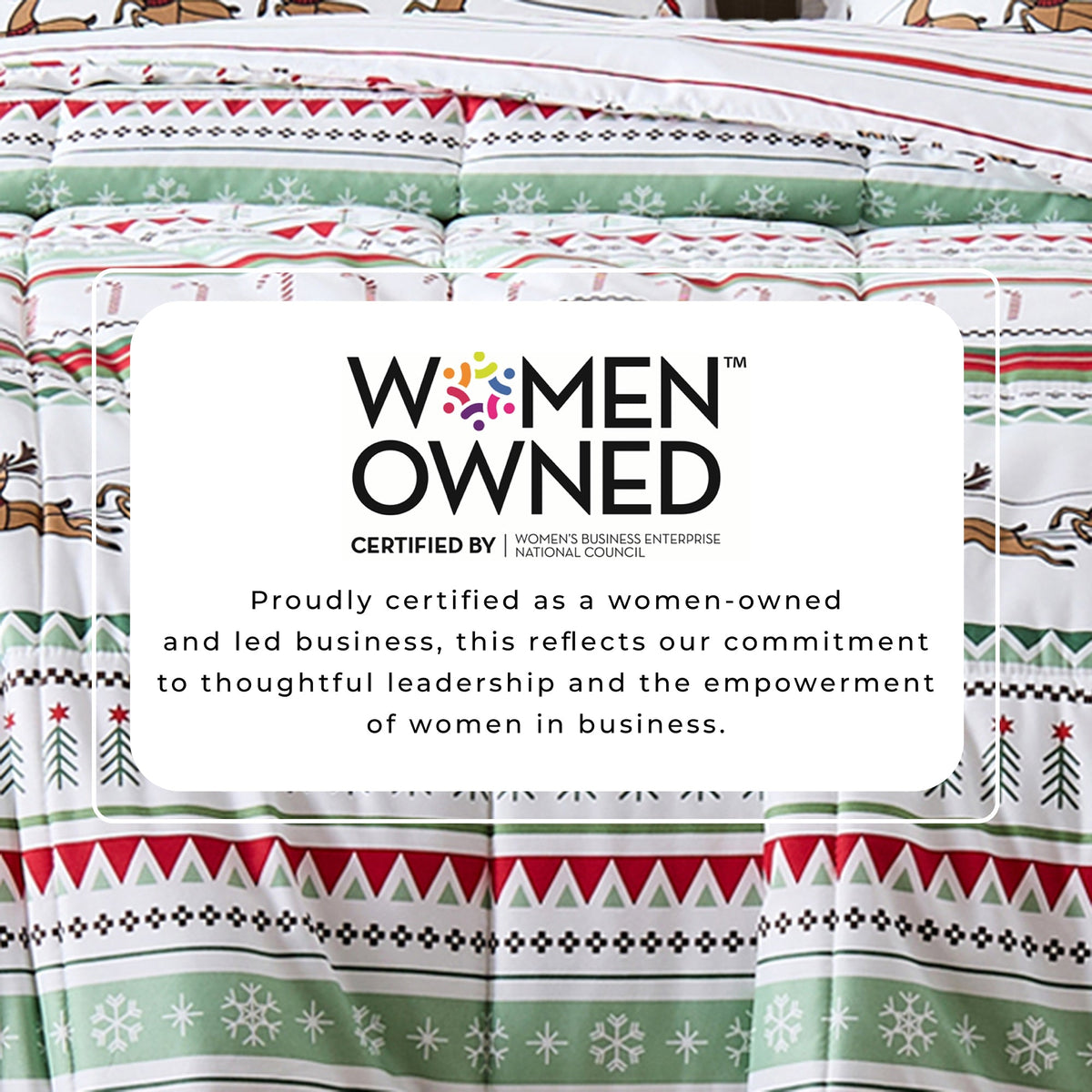 Reversible Christmas Comforter and Sham Set - Holiday / Lodge Odette Collection