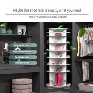 eHeng 8 Tier Rotating Shoe Rack Tower with 360 Degree Spinning - view 3
