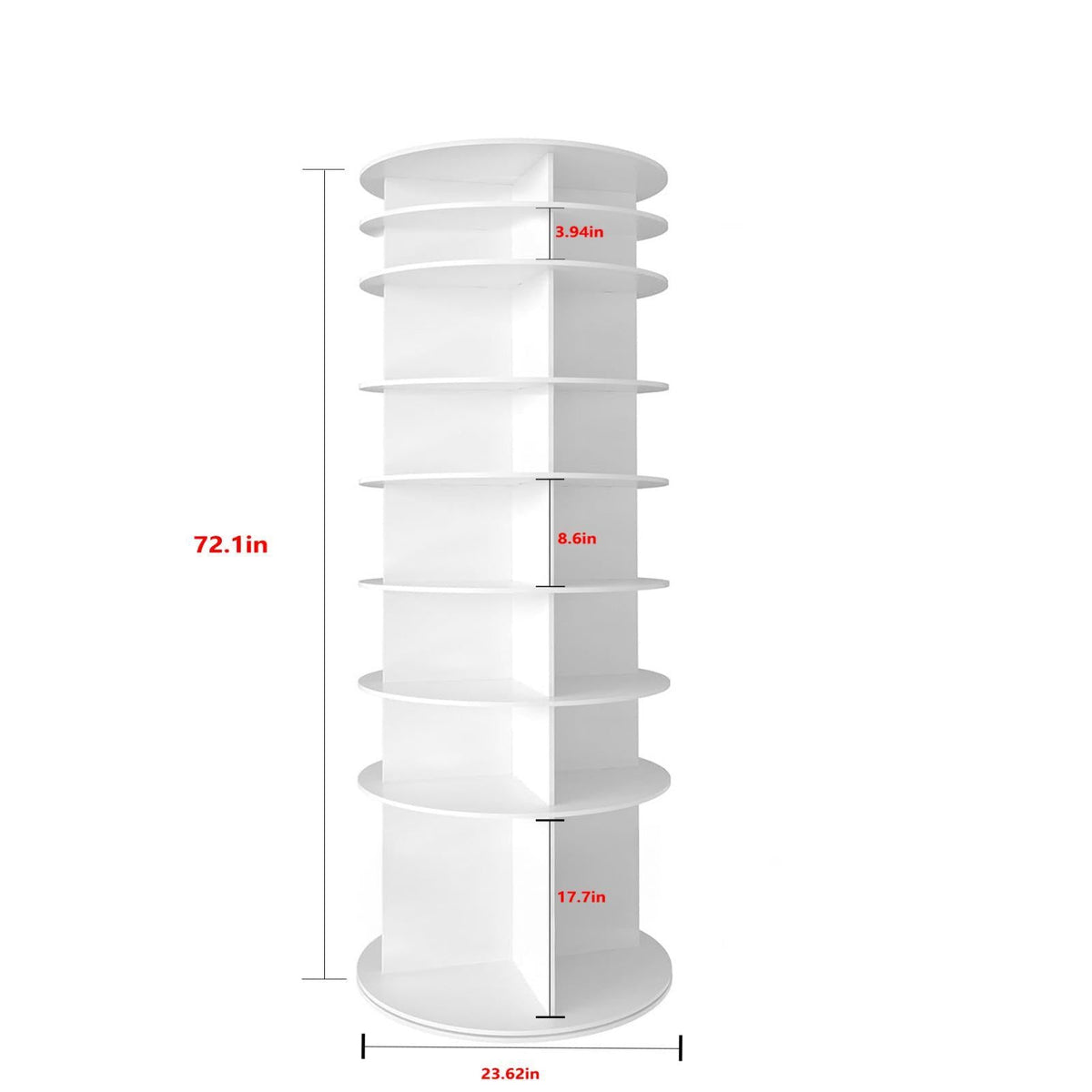 eHeng 8 Tier Rotating Shoe Rack Tower with 360 Degree Spinning - view 4