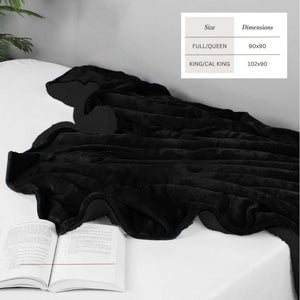 Velvet Plush Sherpa Bed Blanket by Great Bay Home