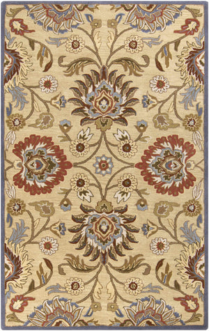 Caesar 1116 Hand Tufted Beige & Rust Wool Rug