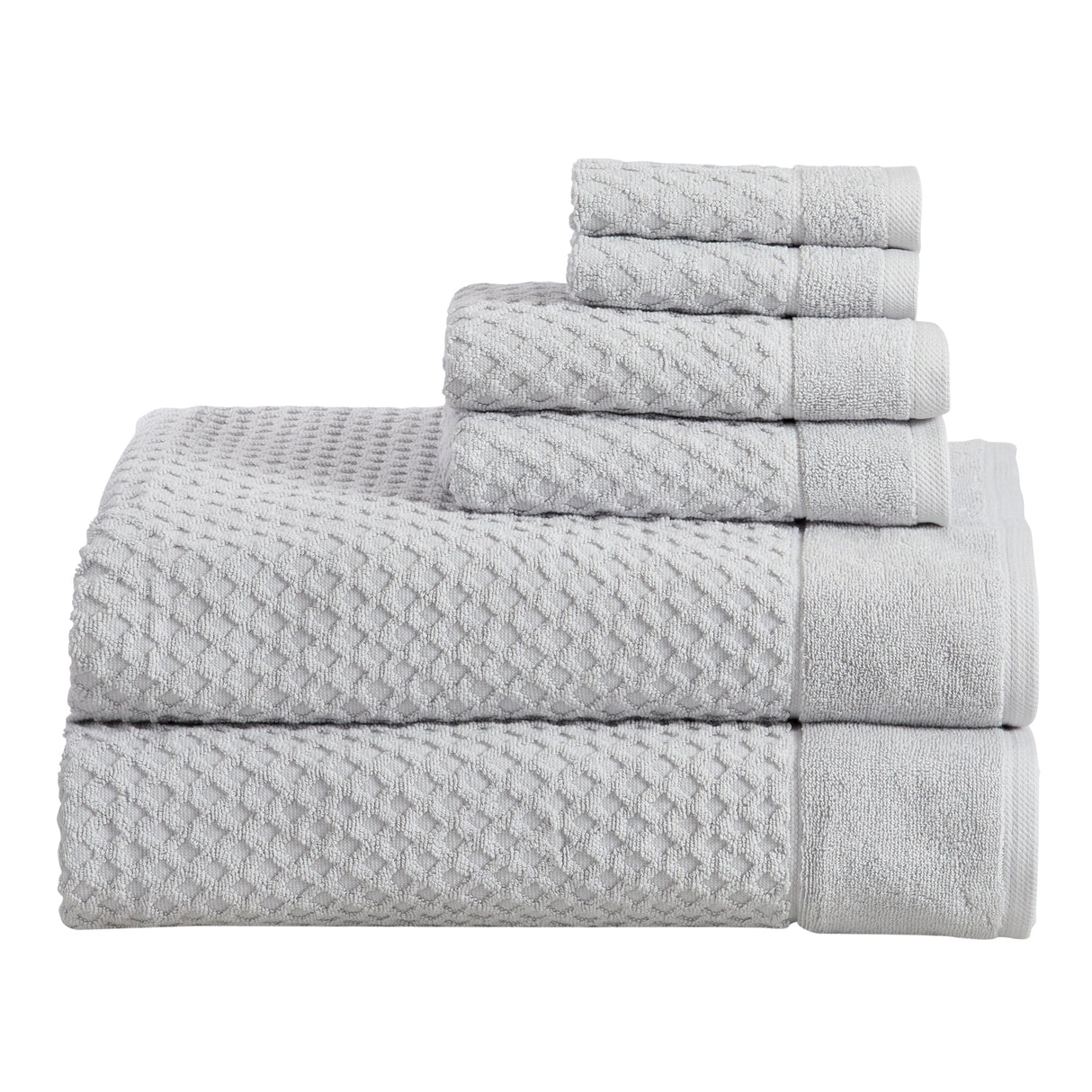 Cotton Diamond Waffle Weave Bath Towel Set - Grayson Collection