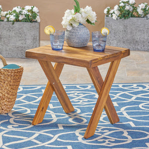Outdoor Acacia Wood Side Table