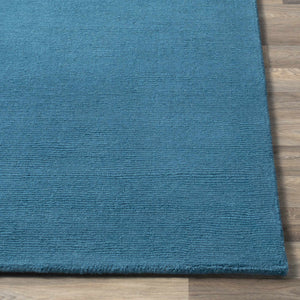 Solid Aqua Wool Carpet - Clearance