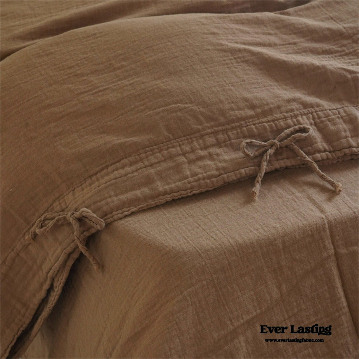 Evelyn Retro Double Gauze Bedding Set / Beige Brown