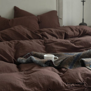 Evelyn Retro Double Gauze Bedding Set / Beige Brown