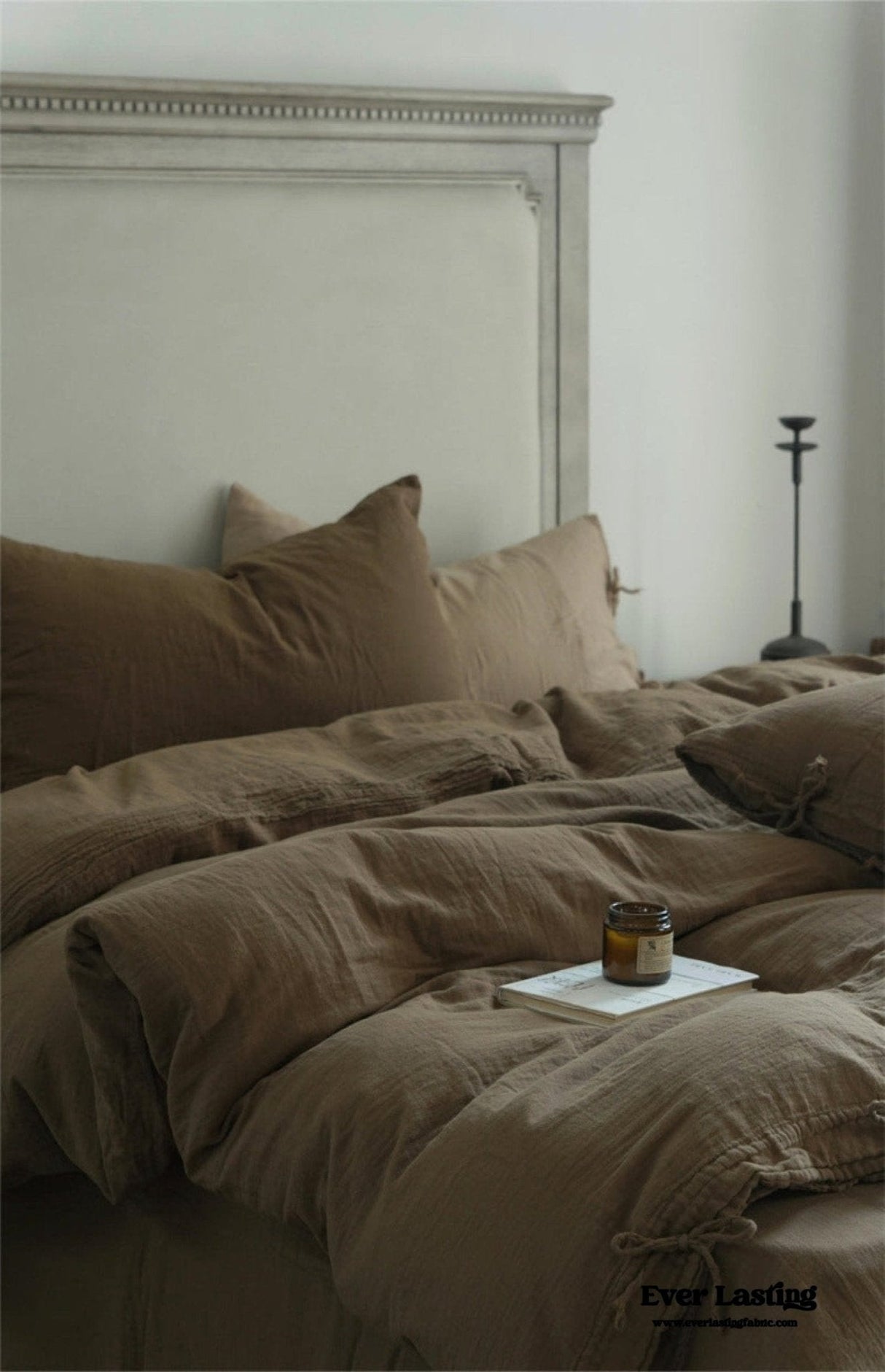 Evelyn Retro Double Gauze Bedding Set / Beige Brown