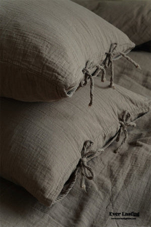 Evelyn Retro Double Gauze Bedding Set / Beige Brown