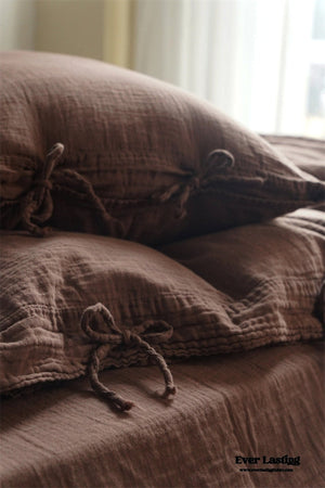 Evelyn Retro Double Gauze Bedding Set / Beige Brown