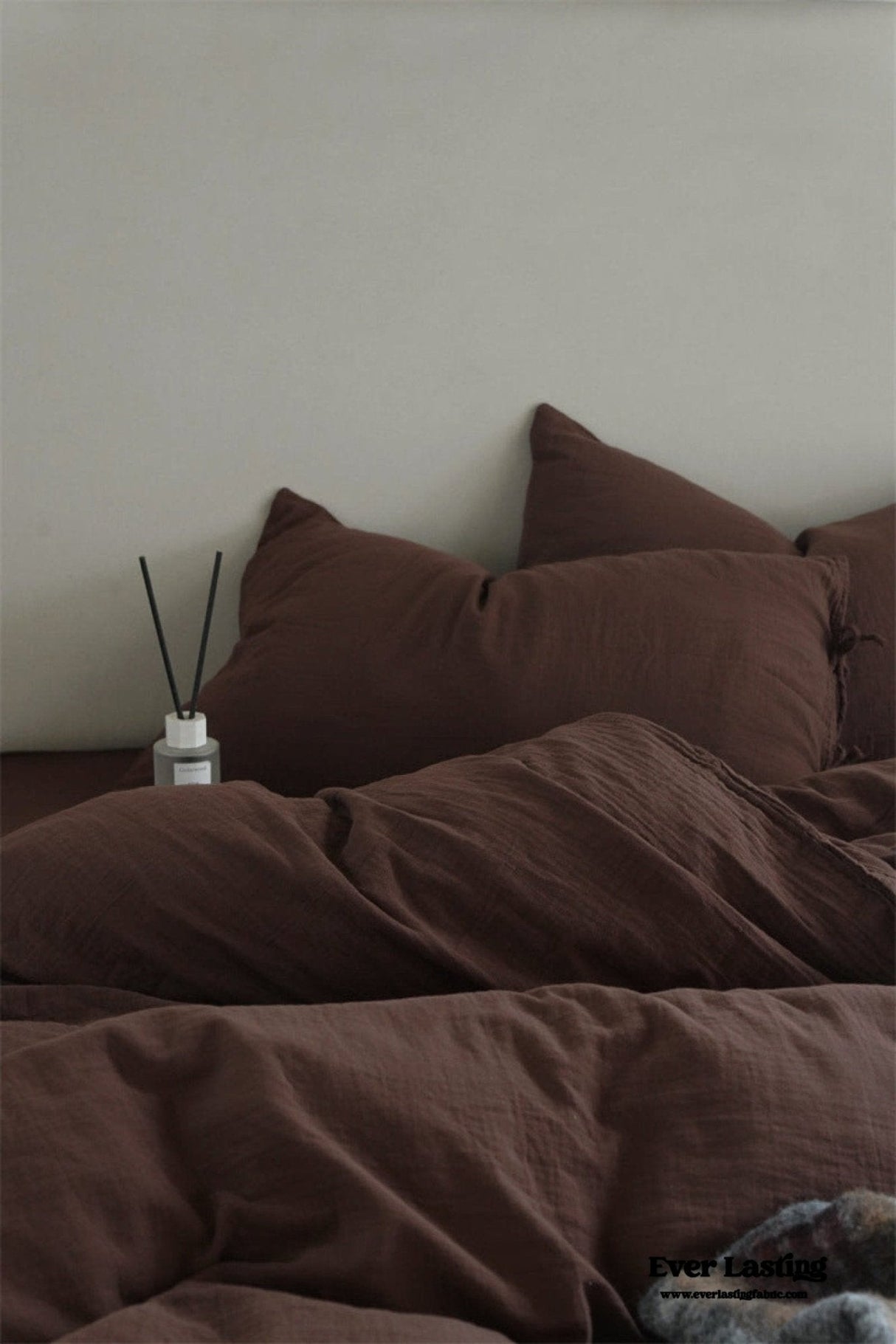 Evelyn Retro Double Gauze Bedding Set / Beige Brown