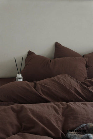 Evelyn Retro Double Gauze Bedding Set / Beige Brown