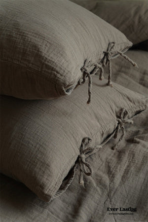Evelyn Retro Double Gauze Bedding Set / Caramel Brown