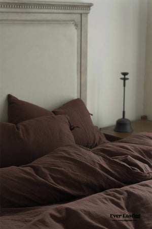 Evelyn Retro Double Gauze Bedding Set / Caramel Brown