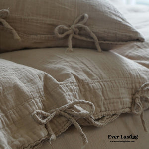 Evelyn Retro Double Gauze Bedding Set / Caramel Brown